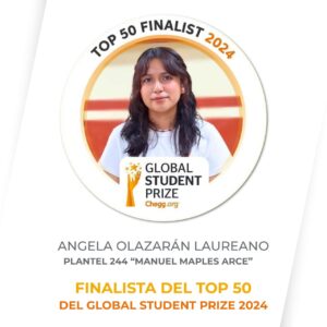 Ángela Olazarán finalista del TOP 50 del Global Student Prize 2024.