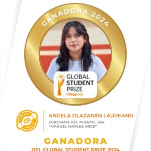 Egresada de CONALEP Veracruz gana el Global Student Prize 2024 con innovador asistente médico impulsado por IA